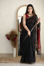 Premium Women's Jacquard Banarasi Silk Saree Ideal for Weddings & Festivals. - Image 13