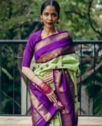 Premium Women's Jacquard Banarasi Silk Saree Ideal for Weddings & Festivals. (Copy) - Image 7