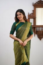 Premium Women's Jacquard Banarasi Silk Saree Ideal for Weddings & Festivals. - Image 6