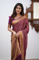 Premium Women's Jacquard Banarasi Silk Saree Ideal for Weddings & Festivals. - Image 6