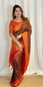 Premium Women's Jacquard Banarasi Silk Saree Ideal for Weddings & Festivals. - Image 5