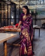 Premium Women's Jacquard Banarasi Silk Saree Ideal for Weddings & Festivals.