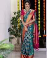 Premium Women's Jacquard Banarasi Silk Saree Ideal for Weddings & FestivaL. - Image 9