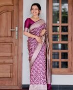 Premium Women's Jacquard Banarasi Silk Saree Ideal for Weddings & Festivals. - Image 4