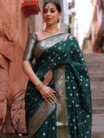 Premium Women's Jacquard Banarasi Silk Saree Ideal for Weddings & Festivals. - Image 6