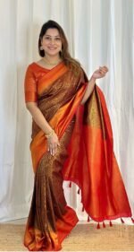 Premium Women's Jacquard Banarasi Silk Saree Ideal for Weddings & Festivals. - Image 4