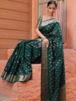 Premium Women's Jacquard Banarasi Silk Saree Ideal for Weddings & Festivals. - Image 4