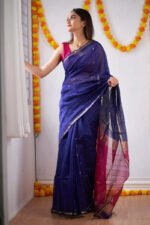 Premium Women's Jacquard Banarasi Silk Saree Ideal for Weddings & Festivals. - Image 8