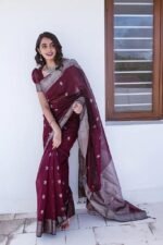 Premium Women's Jacquard Banarasi Silk Saree Ideal for Weddings & Festivals. - Image 6