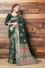 Premium Women's Jacquard Banarasi Silk Saree Ideal for Weddings & Festivals. - Image 12