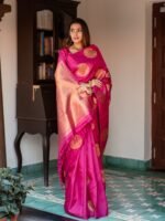 Premium Women's Jacquard Banarasi Silk Saree Ideal for Weddings & Festivals. - Image 10