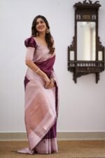 Premium Women's Jacquard Banarasi Silk Saree Ideal for Weddings & Festivals. - Image 9