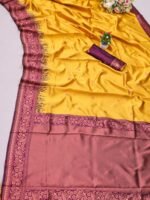 Premium Women's Jacquard Banarasi Silk Saree Ideal for Weddings & Festivals. (Copy) - Image 3