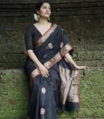 Premium Women's Jacquard Banarasi Silk Saree Ideal for Weddings & Festivals. - Image 4