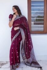 Premium Women's Jacquard Banarasi Silk Saree Ideal for Weddings & Festivals. - Image 7