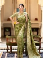 Banarasi Silk Saree Ideal for Women, special collection for festival and merrage. - Image 3