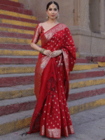 Premium Women's Jacquard Banarasi Silk Saree Ideal for Weddings & Festivals. - Image 5