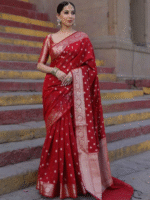 Premium Women's Jacquard Banarasi Silk Saree Ideal for Weddings & Festivals. - Image 3