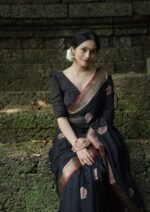 Premium Women's Jacquard Banarasi Silk Saree Ideal for Weddings & Festivals. - Image 9