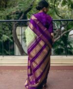Premium Women's Jacquard Banarasi Silk Saree Ideal for Weddings & Festivals. (Copy) - Image 2