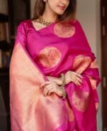 Premium Women's Jacquard Banarasi Silk Saree Ideal for Weddings & Festivals.