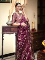 Banarasi Silk Saree Ideal for Women, special collection for festival and merrage. - Image 3