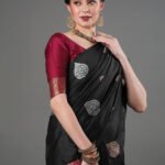Premium Women's Jacquard Banarasi Silk Saree Ideal for Weddings & Festivals.