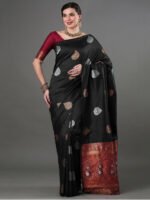 Premium Women's Jacquard Banarasi Silk Saree Ideal for Weddings & Festivals. - Image 3