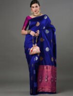 Premium Women's Jacquard Banarasi Silk Saree Ideal for Weddings & Festivals. - Image 4