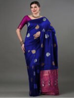 Premium Women's Jacquard Banarasi Silk Saree Ideal for Weddings & Festivals. - Image 3