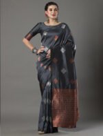 Premium Women's Jacquard Banarasi Silk Saree Ideal for Weddings & Festivals. - Image 4