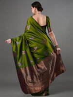 Premium Women's Jacquard Banarasi Silk Saree Ideal for Weddings & Festivals. - Image 4