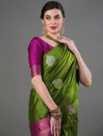 Premium Women's Jacquard Banarasi Silk Saree Ideal for Weddings & Festivals.