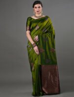 Premium Women's Jacquard Banarasi Silk Saree Ideal for Weddings & Festivals. - Image 3