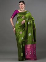 Premium Women's Jacquard Banarasi Silk Saree Ideal for Weddings & Festivals. - Image 3