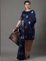 Premium Women's Jacquard Banarasi Silk Saree Ideal for Weddings & Festivals. - Image 4