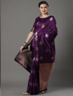 Premium Women's Jacquard Banarasi Silk Saree Ideal for Weddings & Festivals. - Image 4
