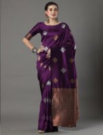 Premium Women's Jacquard Banarasi Silk Saree Ideal for Weddings & Festivals. - Image 3