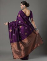 Premium Women's Jacquard Banarasi Silk Saree Ideal for Weddings & Festivals. - Image 2
