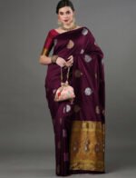 Premium Women's Jacquard Banarasi Silk Saree Ideal for Weddings & Festivals. - Image 4