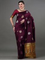 Premium Women's Jacquard Banarasi Silk Saree Ideal for Weddings & Festivals. - Image 3