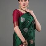 Premium Women's Jacquard Banarasi Silk Saree Ideal for Weddings & Festivals.